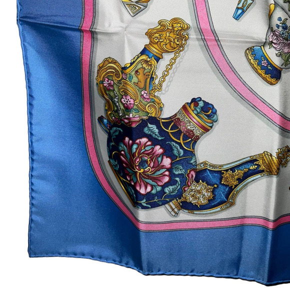 Hermes  “Qu' Importe Le Flacon” 100% Silk Scarf 90cm Square NWT/BOX - Picture 10 of 16
